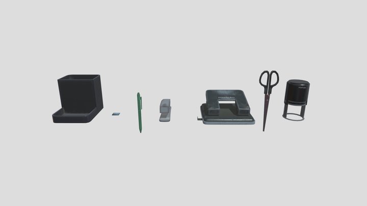 Stationery pack 3D Model