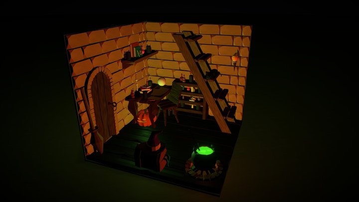 🔮 Witch Room 🕯️ 3D Model