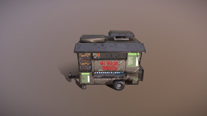 NY Halal Cart Final 3D Model