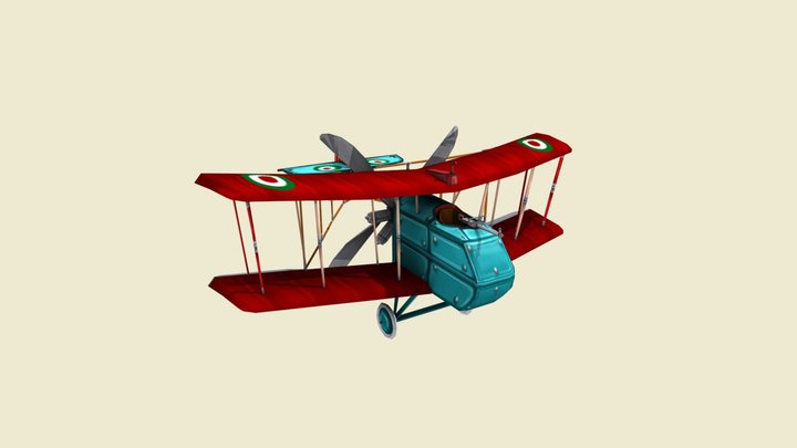 Flying Circus Airplane AMC dh.2 3D Model