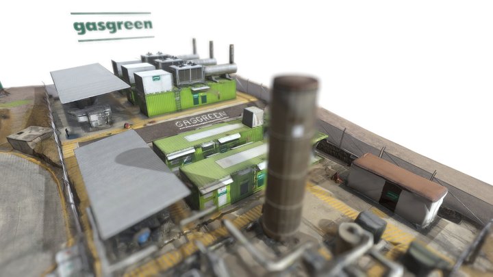 Planta de Energía - Biogas 3D Model