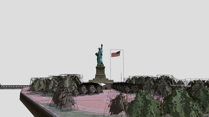 Liberty Island 3D Model