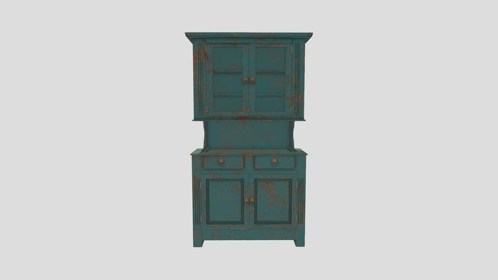 Rustic old closet Low-poly 3D model 3D Model