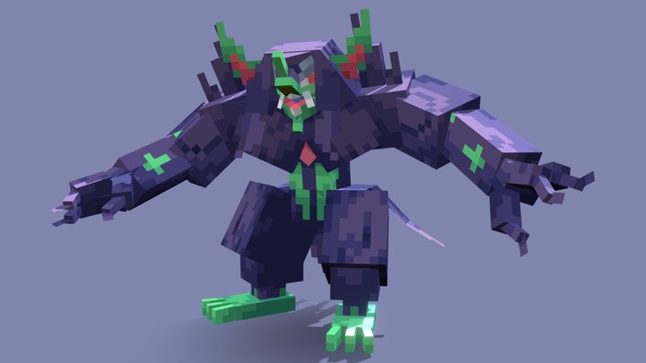 Grimmsnarl Minecraft 3D Model