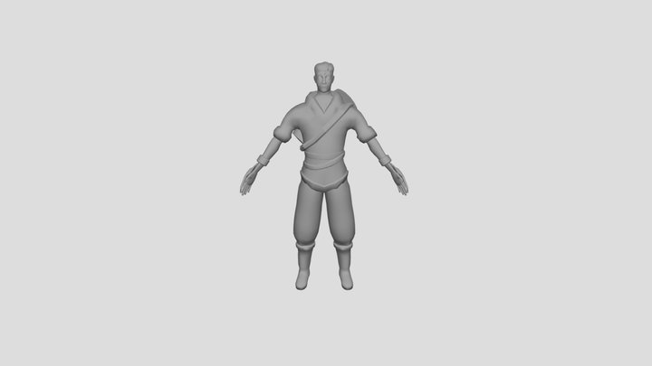 Second character topology 3D Model