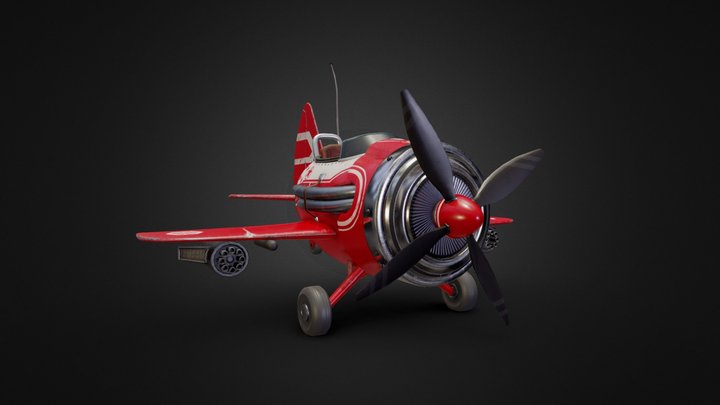Fighter Plane - Game Asset 3D Model