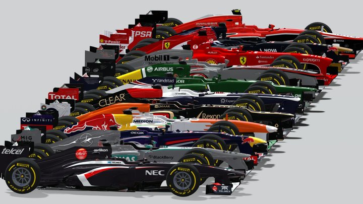 [FREE!] 2013 F1 Pack – Modello 3D gratuito STL