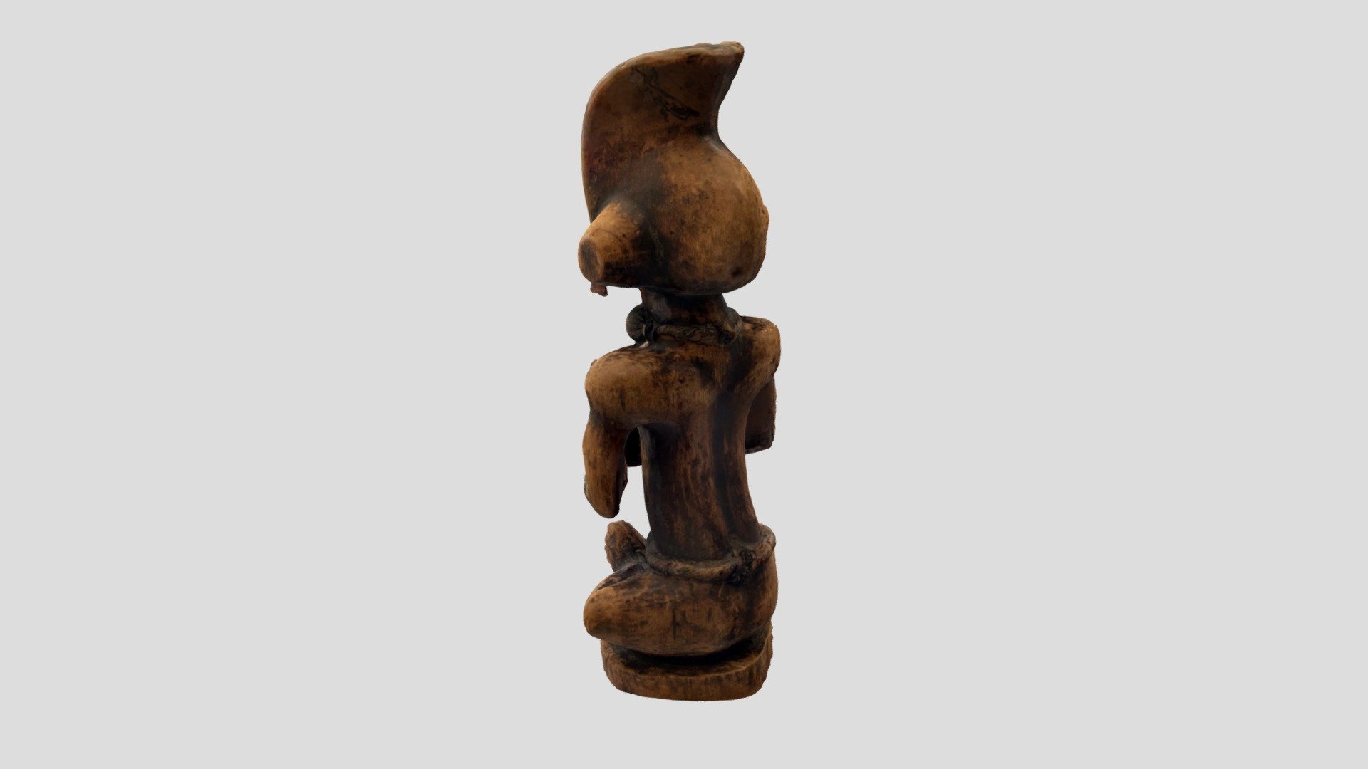 Ola African man seated sculpture