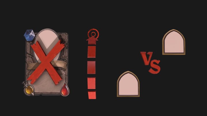 Hearthstone 3D UI mock-up 3D Model
