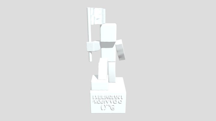 Minecraft Victory Trophy 3D Model