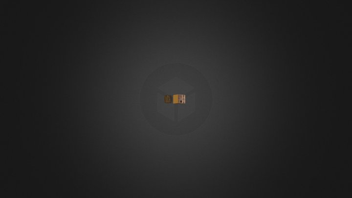 Cardboard box and bloody barrel  3D Model