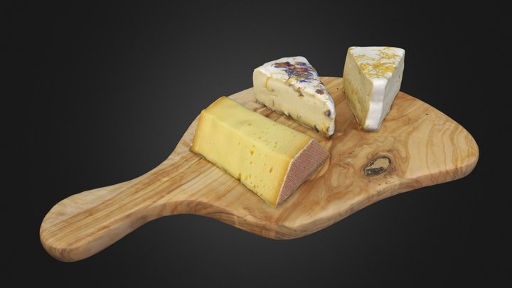 Sunday breakfast cheese board 3D Model
