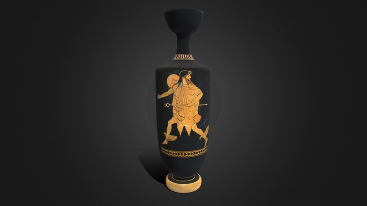 Lécito com Hermes - Lekythos with Hermes 3D Model