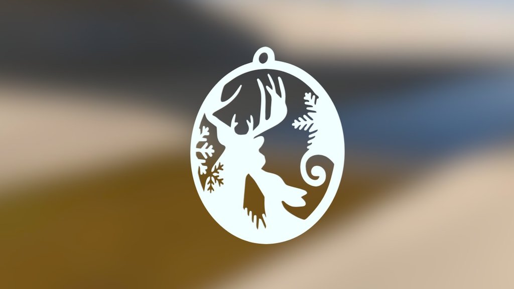 New year pattern two deers