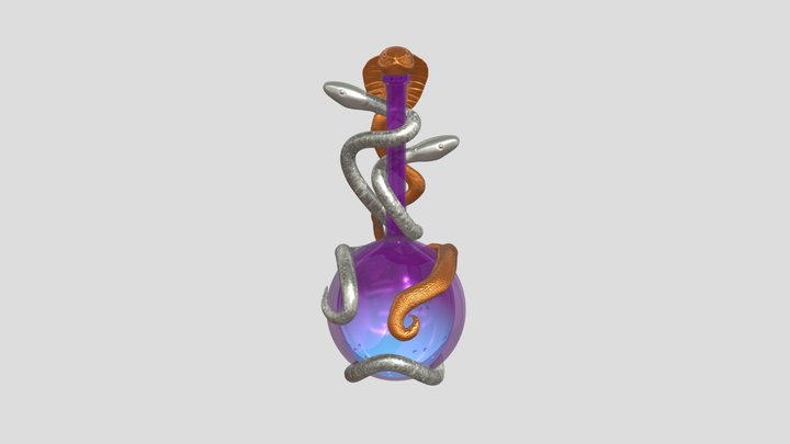 Stylized Potion Bottle 3D Model