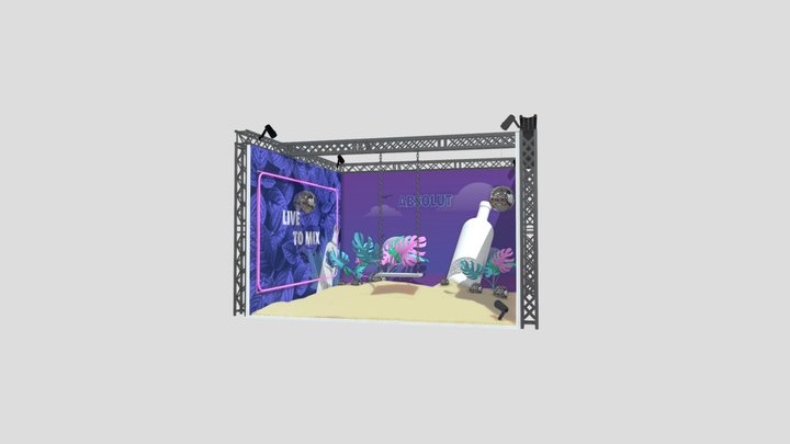 Absolut Booth 3D Model