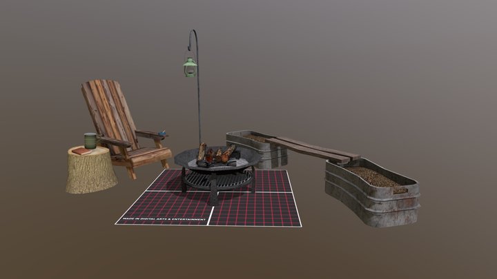 DAE 5 Finished props - Forest Loner 3D Model