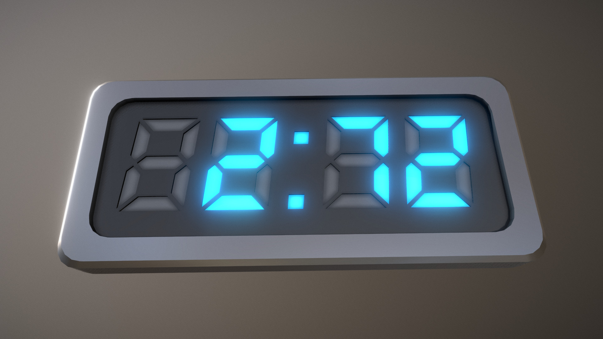 3D model Video Countdown 5-4-3-2-1 (Simple) - This is a 3D model of the Video Countdown 5-4-3-2-1 (Simple). The 3D model is about a white digital clock.
