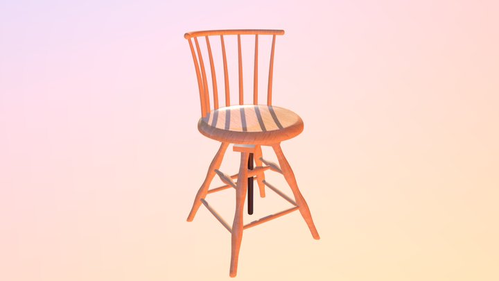 Revolving Stool 3D Model