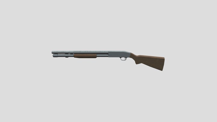 Stylized psxs hotgun 3D Model