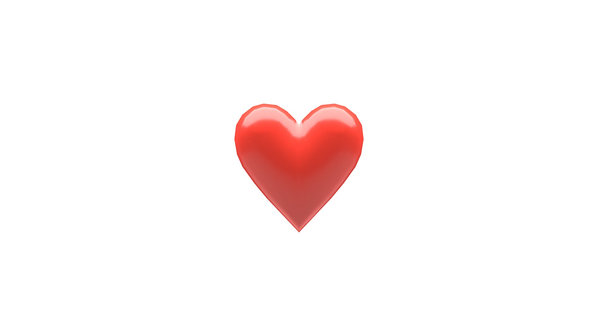 3D model ❤️Red Heart emoji (Low poly) - This is a 3D model of the ❤️Red Heart emoji (Low poly). The 3D model is about shape.