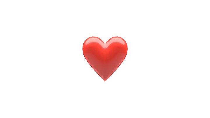 ❤️Red Heart emoji (Low poly) - 3D model by Maurice Svay [ff54e65