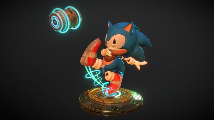 Sonic FanArt 3D Model