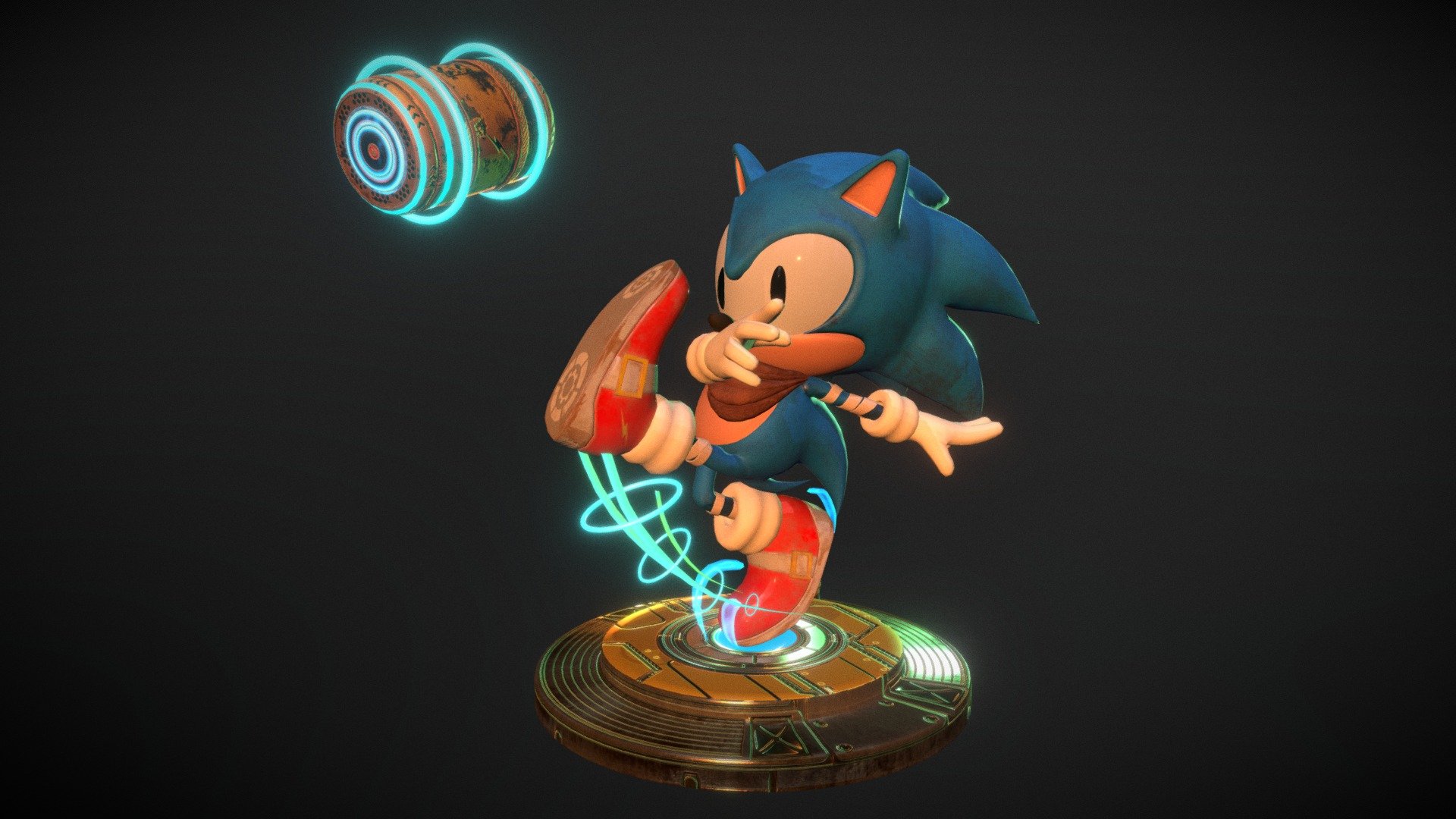 The Sonic Fanart 3D model 3D printable