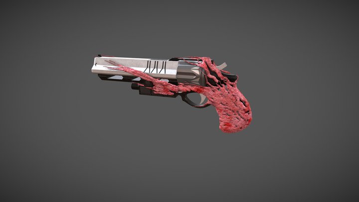 Destiny Styled Infected Revolver 3D Model
