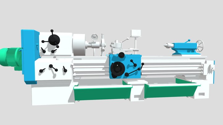 Lathe Machine 3D Model