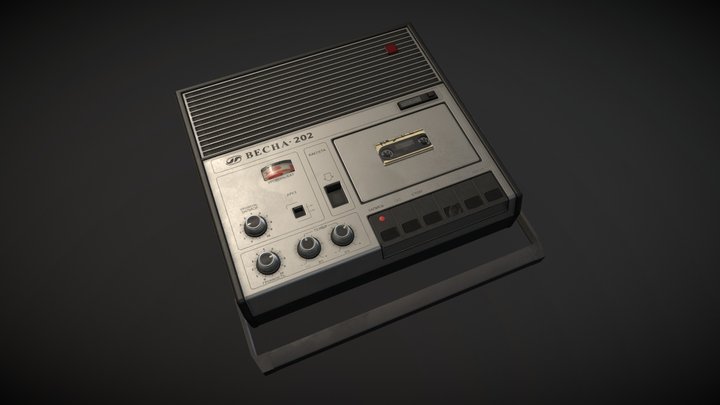 Soviet tape recorder "Vesna - 202" 3D Model