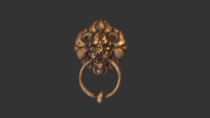 Lion Door Knocker 3D Model