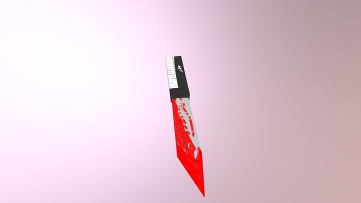 Bloody Butterfly Knife 3D Model