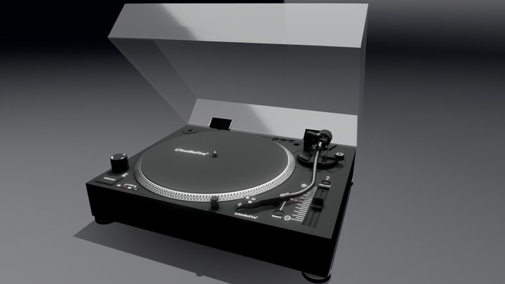 Stereo Turntable (Black) 3D Model
