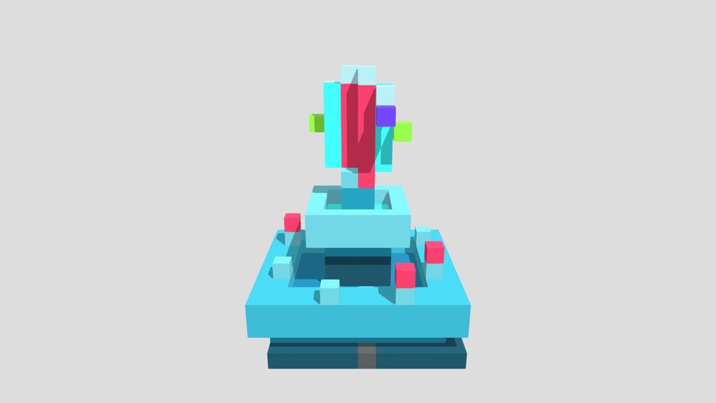 Crystal Fountain - Voxel 32x32 (Animated)