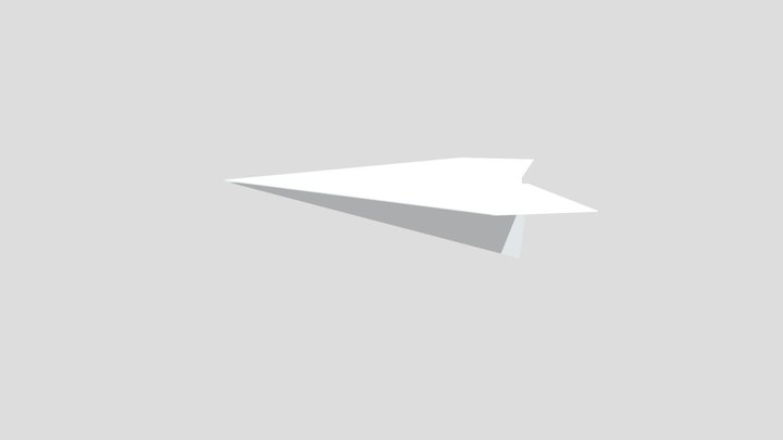 Paper Airplane 3D Model