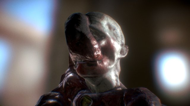 Alien Infected Corpse 3D Model