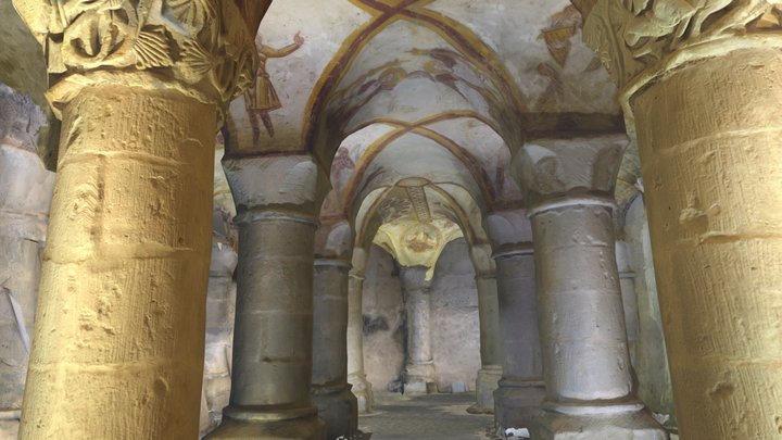 Crypte peinte - église St-Nicolas, Tavant (TAV3) 3D Model