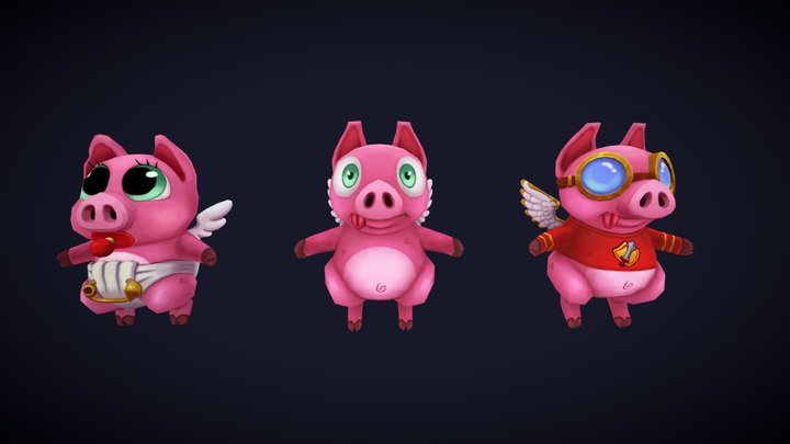 Dungeon Defenders 2 Piggles 3D Model