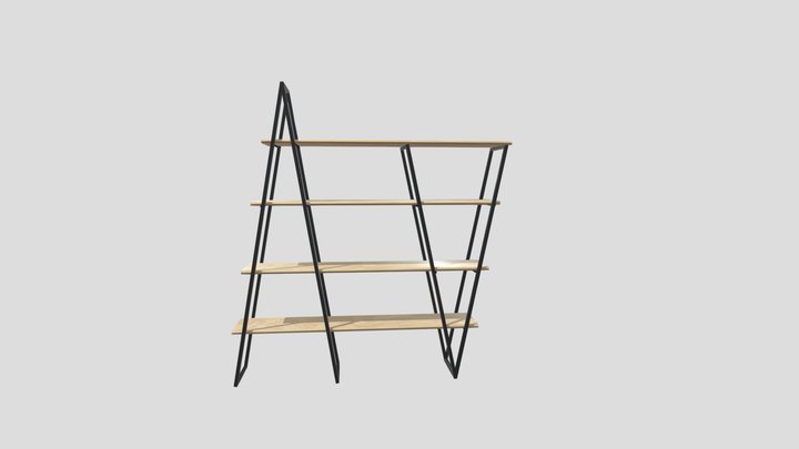 Shelving In A Stylish Loft 3D Model