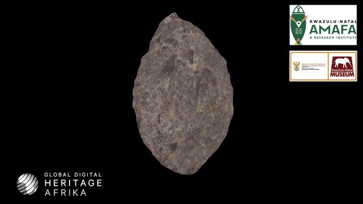 Biface stone tool,  KZN Museum, South Africa