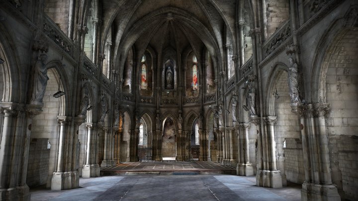 Chapelle du Crous - vue intérieure 3D Model