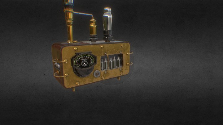 Old soviet radio 3D Model