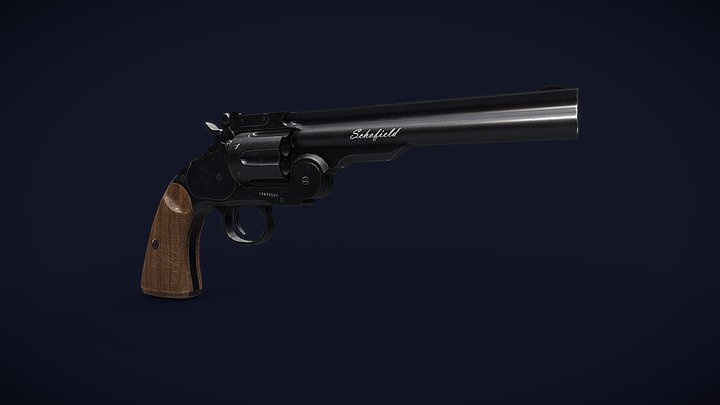 Schofield revolver 1875 3D Model