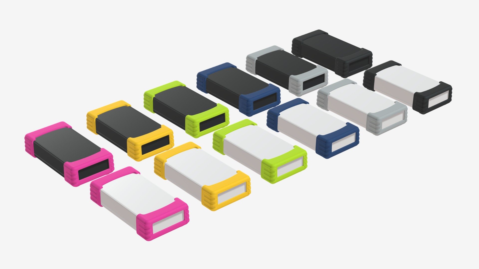 PLASTIC ENCLOSURE - Color variations - 3D model by takachitec5 [ff68253 ...