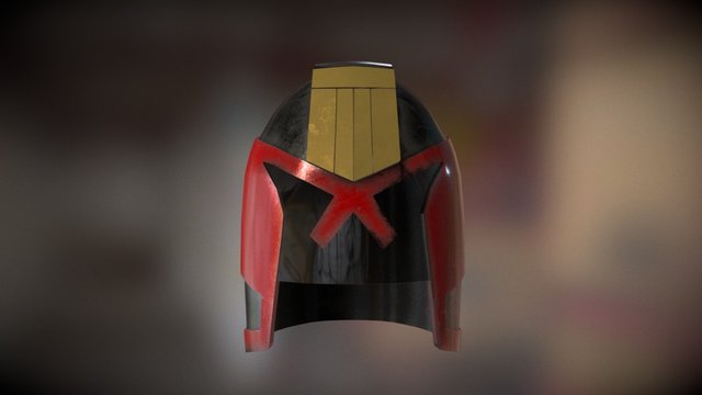 Judge Dredd Helmet 3D Model