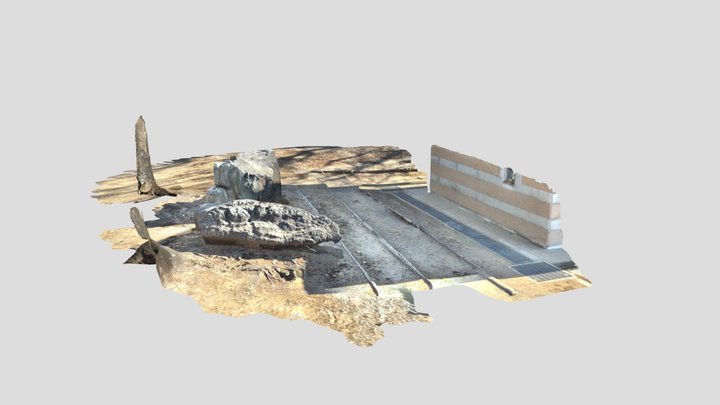 上野恩賜公園　トイレ周辺の段差 3D Model
