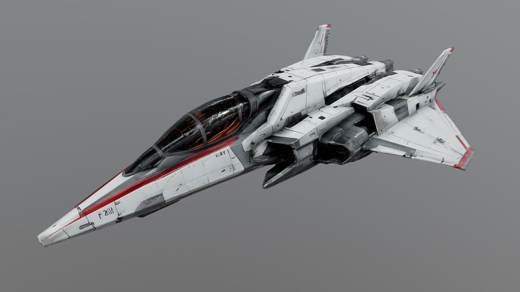 SpaceShip Fighter  - Version 2 [MESHY 6]