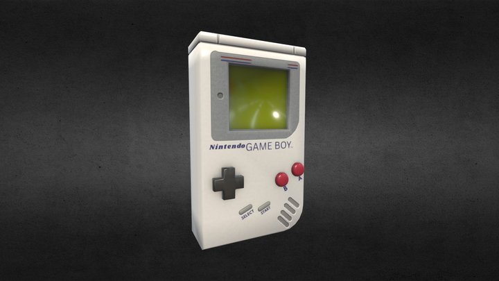 Nintendo Gameboy Low-Poly 3D Model