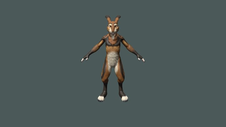 Kicking 3D Model